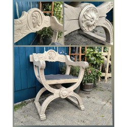 Vintage stoel houtsnijwerk